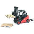 bruder linde forklift h30d black red with trailer coupling and 2 pallets extra photo 8