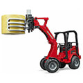 bruder schaffer hoflader 2034 with bale gripper red black extra photo 3