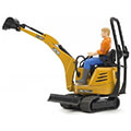 bruder jcb micro excavator 8010 cts and construction worker yellow extra photo 1