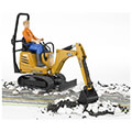 bruder jcb micro excavator 8010 cts and construction worker yellow extra photo 2