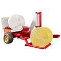 bruder bale wrapper with ocher brown and black round bales extra photo 2