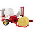 bruder bale wrapper with ocher brown and black round bales extra photo 3
