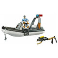 bruder bworld police inflatable boat extra photo 2