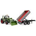 bruder fendt vario 211 with front loader and side trailer extra photo 2