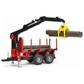 bruder rear trailer with loading crane extra photo 1
