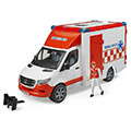 bruder mb sprinter ambulance with driver red white extra photo 2