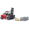 bruder linde ht160 stacker with pallet red black incl 3 mesh boxes extra photo 4