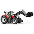 bruder steyr 6300 terrus cvt with front loader white red extra photo 2