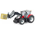 bruder steyr 6300 terrus cvt with front loader white red extra photo 4