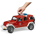 bruder jeep wrangler unlimited rubicon fire truck with firefighter red white extra photo 2