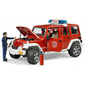 bruder jeep wrangler unlimited rubicon fire truck with firefighter red white extra photo 4