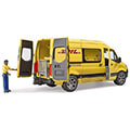 bruder mb sprinter dhl with driver yellow extra photo 4