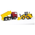 bruder man tga tipper truck with articulated wheel loader fr130 extra photo 1