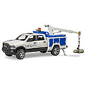 bruder ram 2500 service truck with crane and rotating beacon extra photo 3