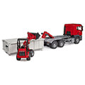 bruder man tgs truck with roll off container and schdffer yard loader extra photo 2
