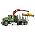 bruder mack granite wood transport truck green with 3 logs extra photo 1