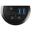 raidsonic icy box ib hub1403b 4 port desk hub with usb type a interface and audio in output extra photo 2