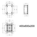 stegano kytio arli 400x600x200mm diafani porta 1134 extra photo 3