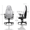 noblechairs icon gaming chair white black extra photo 2