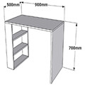 grafeio ypologisti aveline melaminis leyko hm888401 90x50x70yek extra photo 3