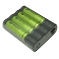 fortistis mpatarion power bank 2in1 x411 4 rechargeable batteries r6 aa 2600ma gp extra photo 1
