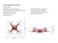 syma x5uw 4 channel 24g quad copter with gyro 720p wifi camera red extra photo 1