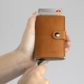 lavavik anti rfid nfc wallet with buckle brown extra photo 3