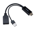 akasa ak cbhd24 25bk hdmi to displayport adapter with usb power cable 4k 60hz extra photo 1