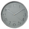 hama 186390 hama elegance wall clock 30 cm quiet silver grey extra photo 1