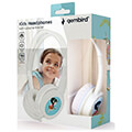 gembird mhp jr w kids headphones with volume limiter white extra photo 1