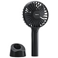 hama 12368 portable hand fan battery chargeable via usb 3 levels base blk extra photo 1