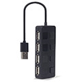 gembird uhb u2p4 05 usb 20 4 port hub with switches black extra photo 2