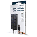 gembird uhb u2p4p 01 usb 20 4 port hub with switches black extra photo 4