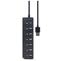 gembird uhb u3p1u2p6p 01 7 port usb hub 1 x usb 31 6 x usb 20 with switches black extra photo 4