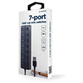 gembird uhb u3p1u2p6p 01 7 port usb hub 1 x usb 31 6 x usb 20 with switches black extra photo 5