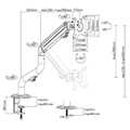 gembird ma da1 02 adjustable desk display mounting arm tilting 13 27 up to 7 kg extra photo 1