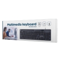 gembird kb um 108 multimedia keyboard with phone stand black us layout extra photo 3