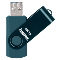 hama 182465 rotate usb flash drive usb 30 128gb 90 mb s petrol blue extra photo 2