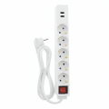 hama 137350 usb 34a power strip 5 way white 14m extra photo 1