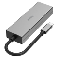 hama 200108 usb c hub multiport 4 ports 2 x usb a usb c lan ethernet extra photo 1