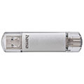 hama 181075 c laeta 256gb usb 31 flash drive type c type a 70 mb s silver extra photo 2