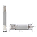 hama 181075 c laeta 256gb usb 31 flash drive type c type a 70 mb s silver extra photo 3