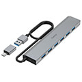 hama 200137 usb hub 7 ports usb 32 gen 1 5 gbit s incl usb c adapter and psu extra photo 3