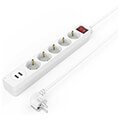 hama 223183 power strip 5 way usb a 17 w switch 14 m white extra photo 3