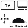 hama 220984 cable duct self adhesive semicircular 100 x 7 x 21 cm pvc white extra photo 4