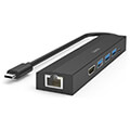 hama 200144 usb c hub multiport 6 ports 3 x usb a usb c pd hdmi lan ethernet extra photo 6