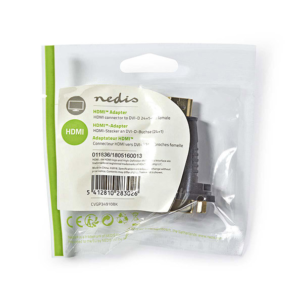 NEDIS Cavo DVI, connettore DVI-D > connettore DVI-D, 2 m, nero | DVI <> DVI a prezzi molto vantaggiosi | elektronik