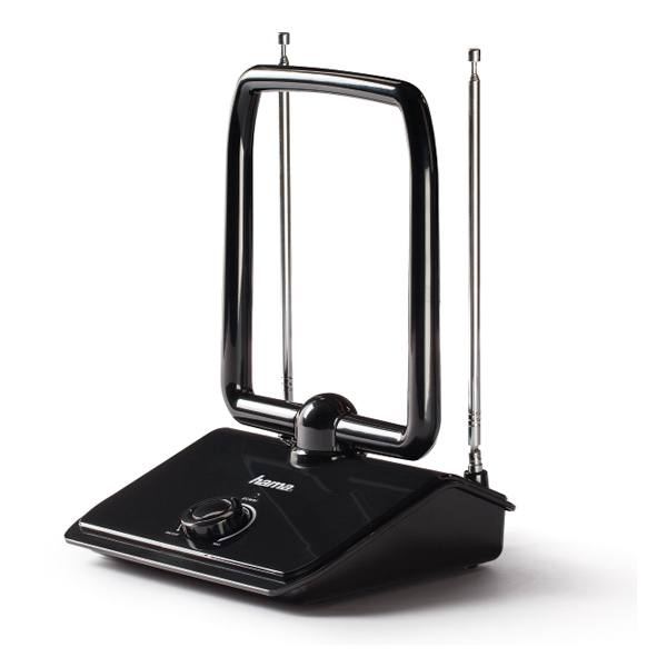 Hama 121664 Dvbt/dvbt2 Indoor Antenna, Performance 35, Classic Design, Active, Black Κεραιες