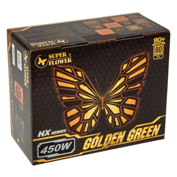 450 Watt Super Flower Golden Green Hx PSU Super Flower Golden Green HX Series 450w (sf-450p14xe