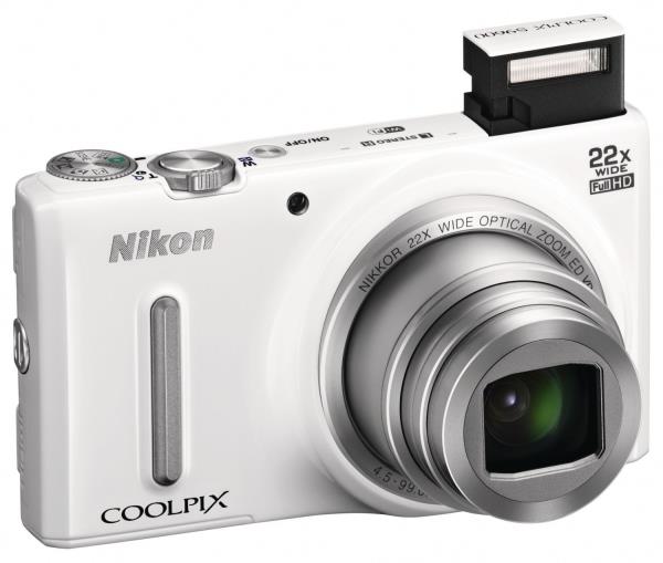 Nikon Coolpix S9600 White Ψηφιακες φωτογραφικες μηχανες (PER.568144